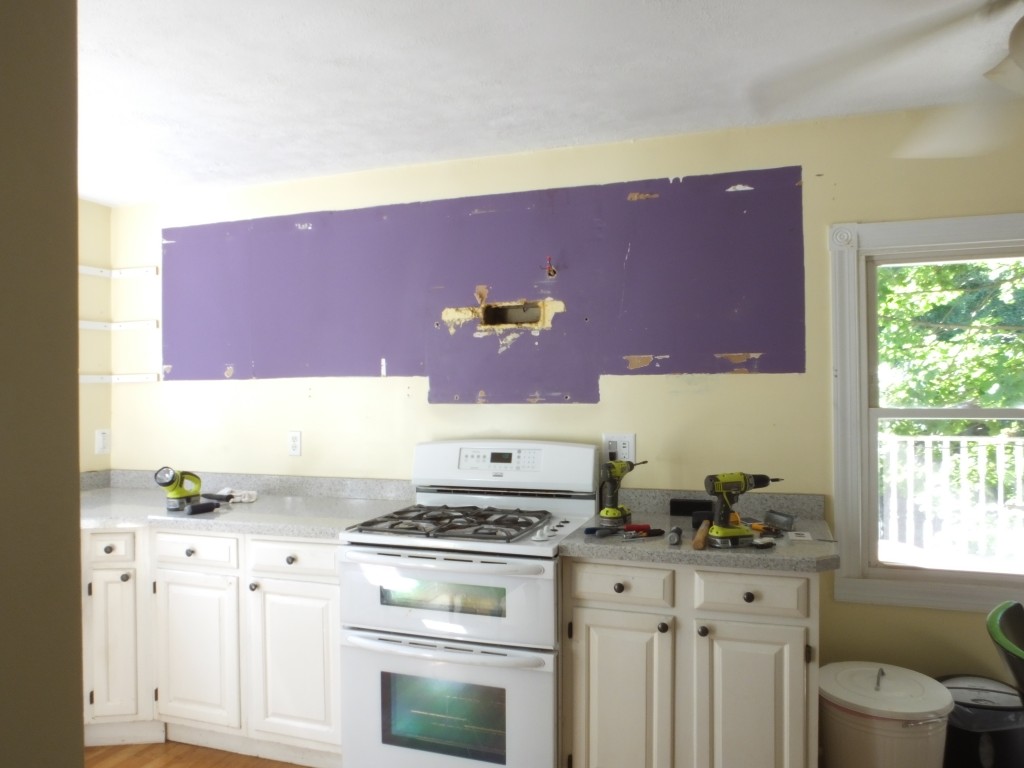 Removing kitchen cabinets