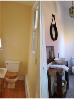 Powder room before and after | Little Victorian