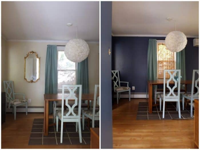 dining room before and after paint