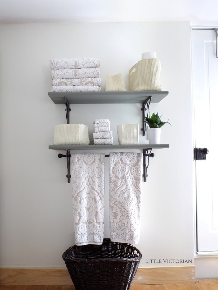 Vintage-Inspired Bathroom Shelf