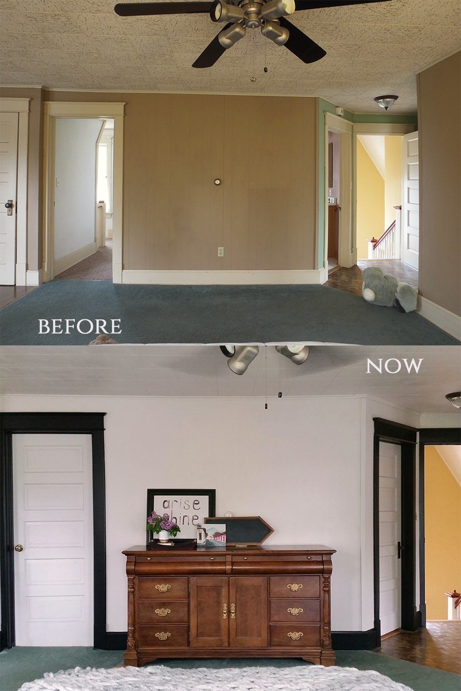 bedroom before and after